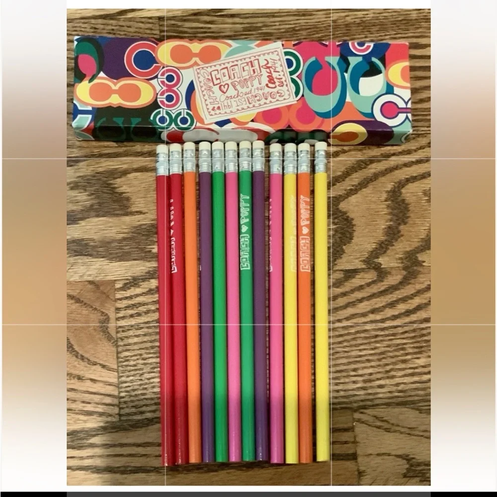 ✏️ COACH POPPY 12 PIECE PENCIL SET ✏️  NWT ✏️